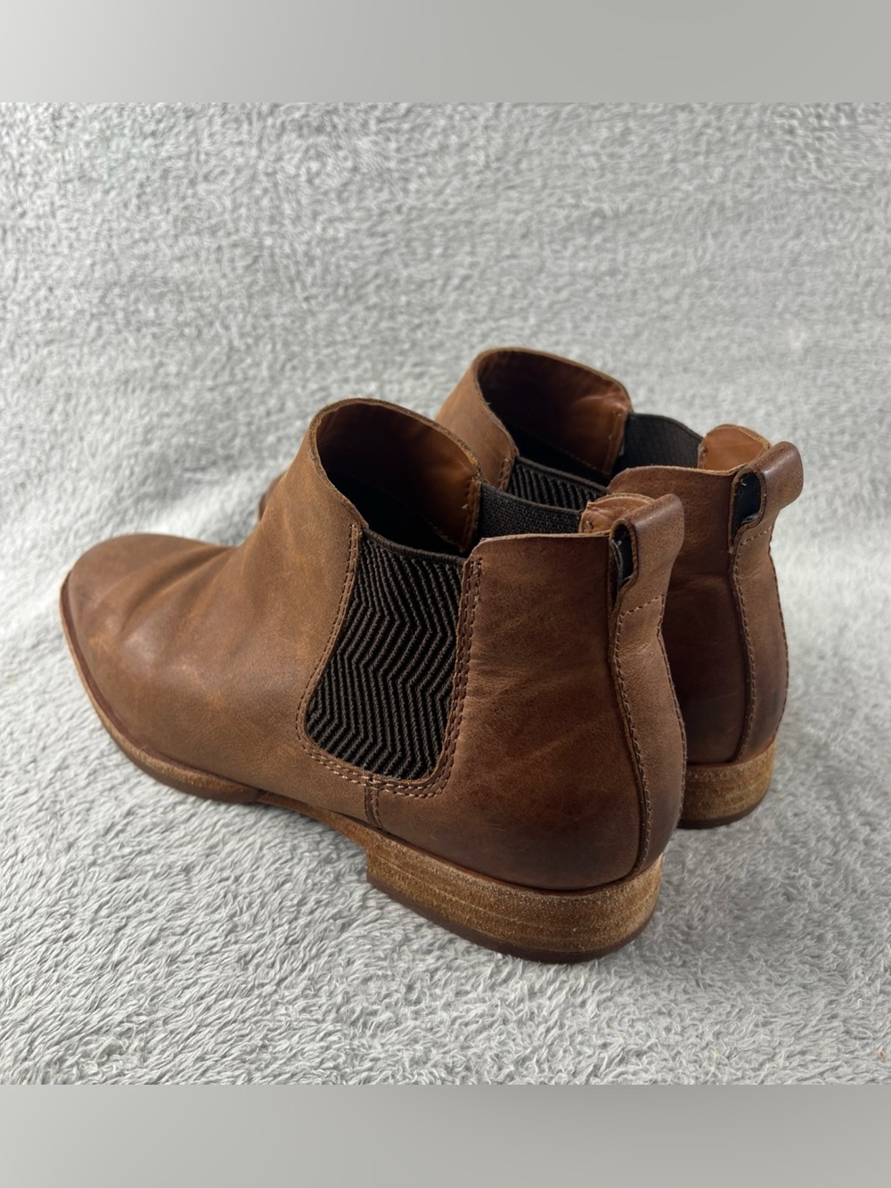 Kork Ease Boots Womens 9 M Kama Chelsea Ankle Bootie Brown Leather Low Heels - Picture 3 of 11